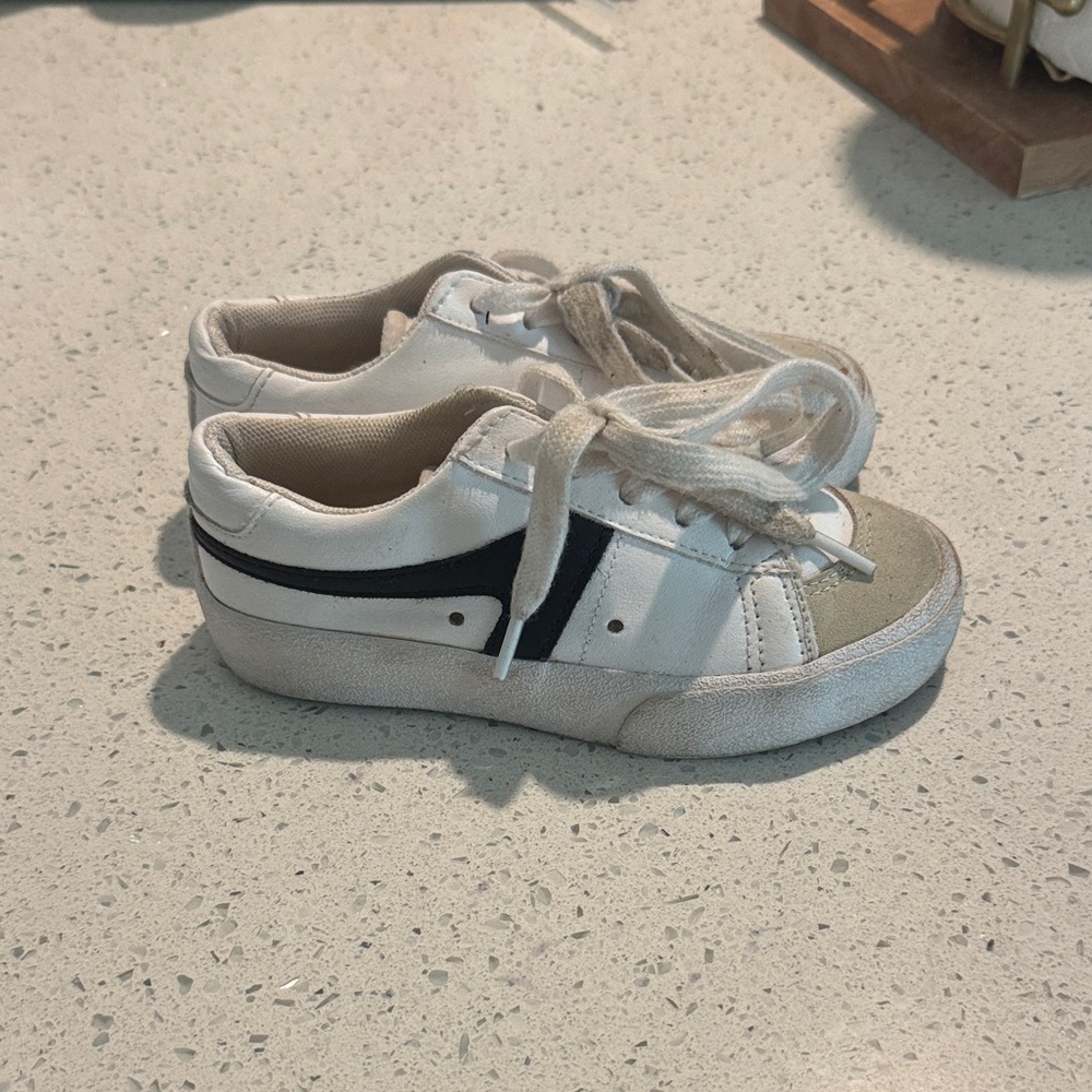 Kids White and Black Sneakers